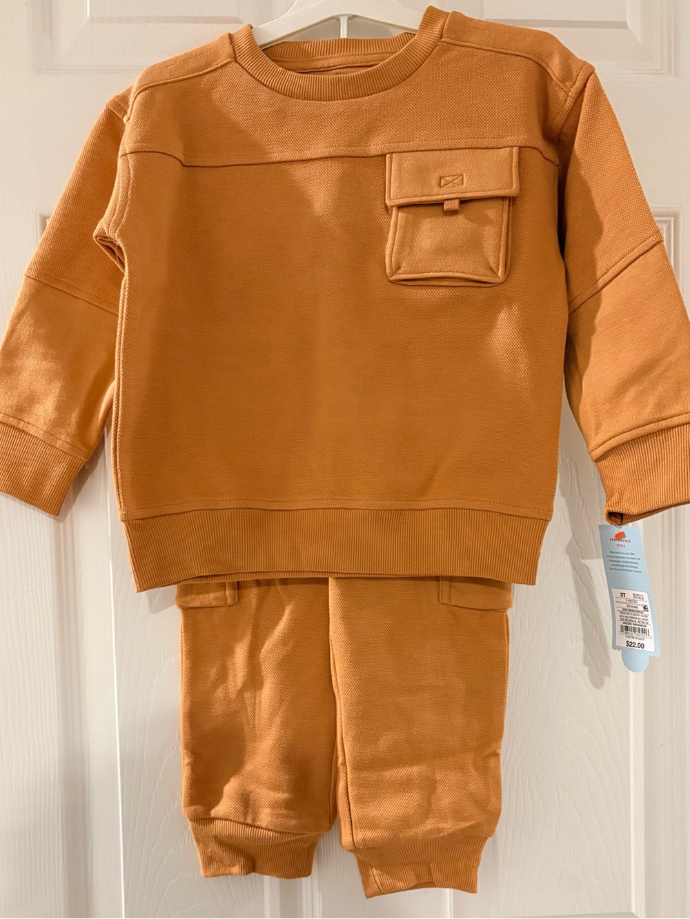 Cat&Jack Kids Two-Piece Sweatshirt & Jogger Set - Brown 3T